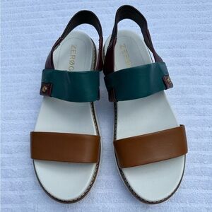 Cole Haan Multicolor Sandals - Green, Brown, White